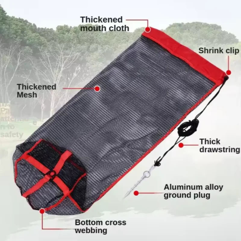 Collapsible Fishing Mesh Bag for Traps and Live Catching