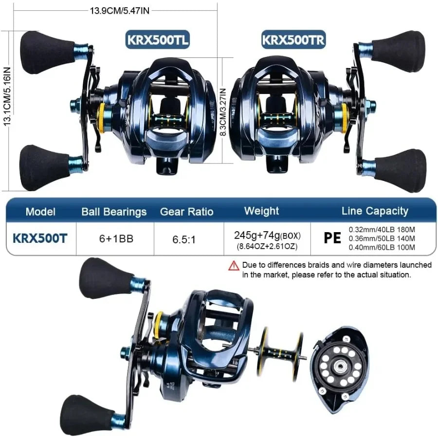 HookUpCo. 500 Size Baitcasting Reel for Saltwater - HookUpCo.