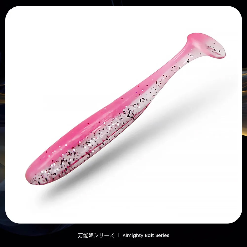 Soft Silicone Shad Worm Fishing Lure for Bass