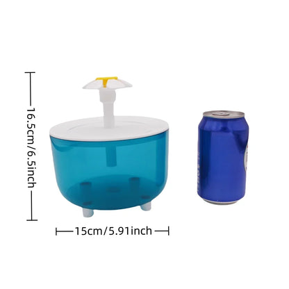 HookUpCo. Cat Flower Water Dispenser, Quiet Filtered