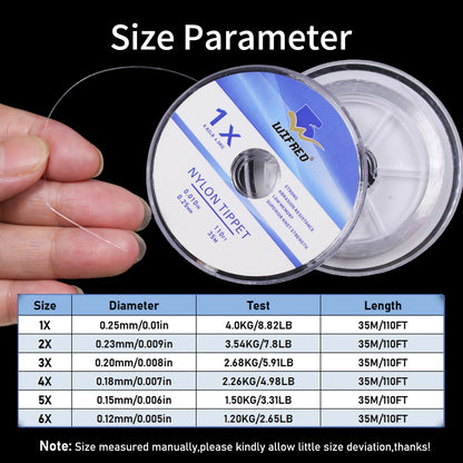 Clear Nylon Monofilament Tippet Line for Fishing - HookUpCo.