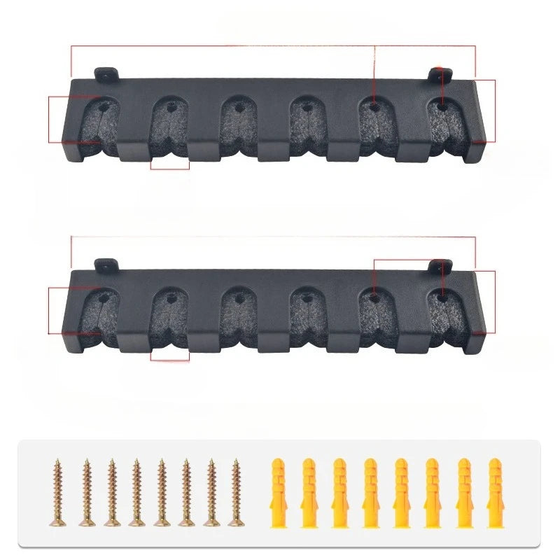 HookUpCo. Wall-Mounted Fishing Rod Storage Rack - HookUpCo.
