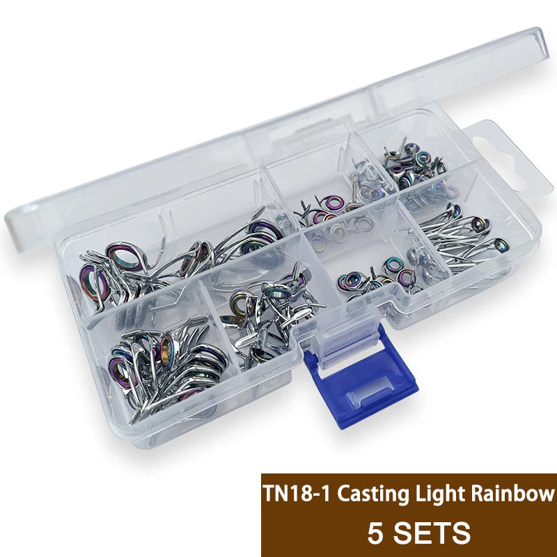 Stainless Steel Fishing Rod Repair Kit - 5 Sets - HookUpCo.