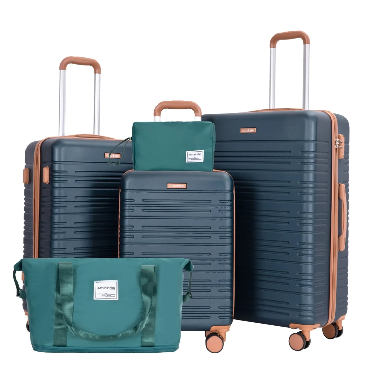 HookUpCo. 5-Piece Travel Luggage Set