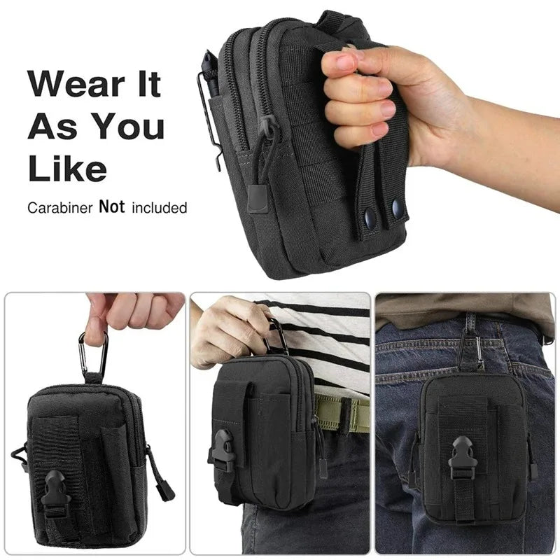 Waterproof Nylon Waist Pouch for Phones and Essentials