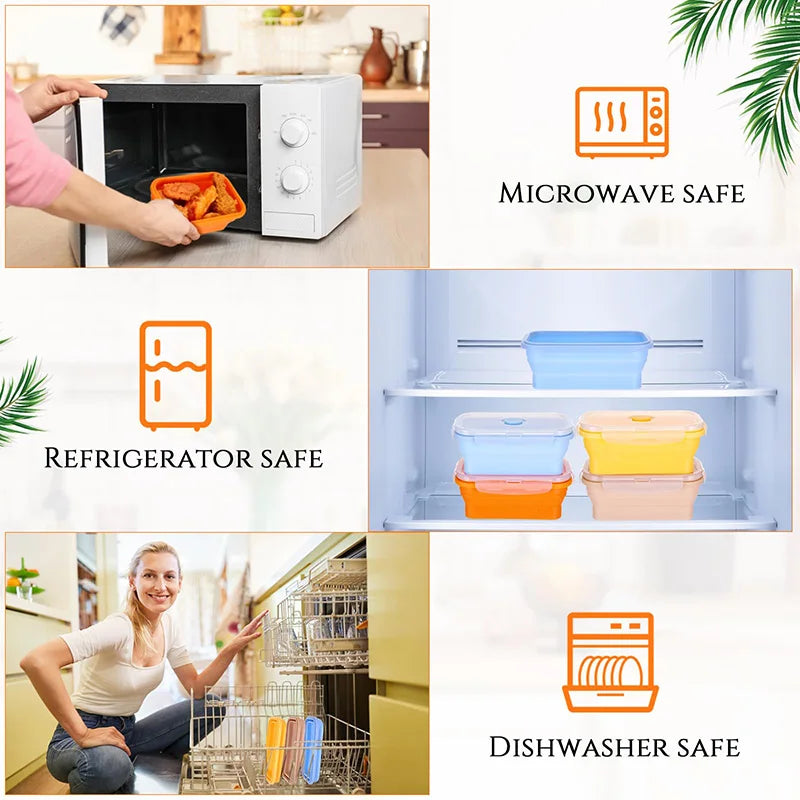 HookUpCo. Stackable Silicone Lunch Box Set