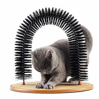 HookUpCo. Cat Grooming Arch with Scratching Pad