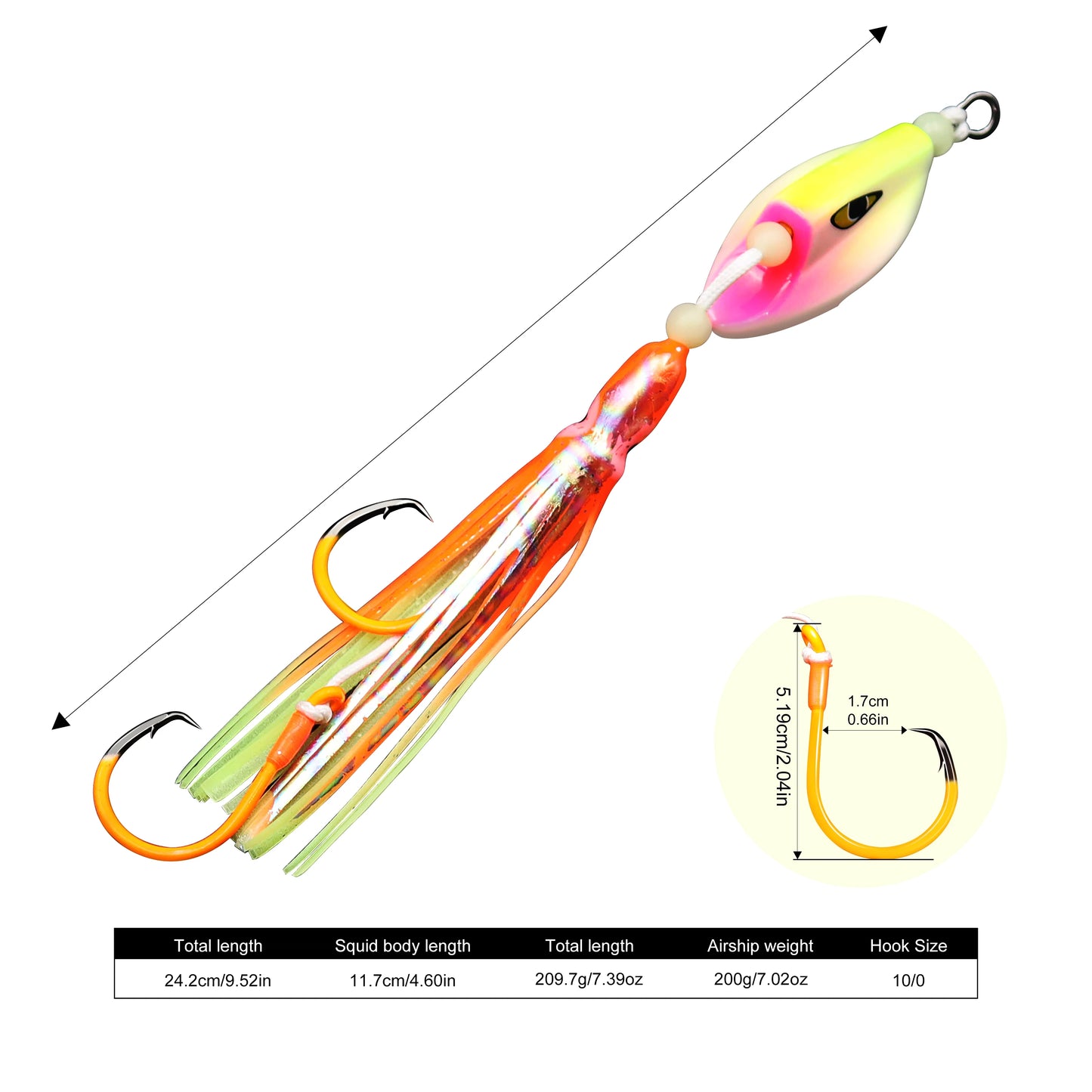 HookUpCo. Deep Sea Fishing Jig Hooks 100g-200g