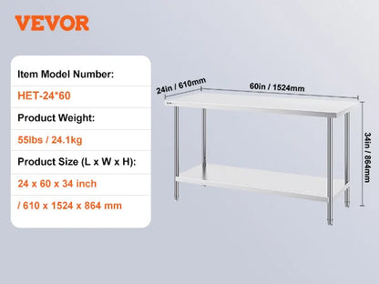 HookUpCo. Heavy Duty Prep Table