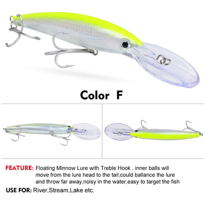HookUpCo. Floating Fishing Lure for Bass Tackle - HookUpCo.