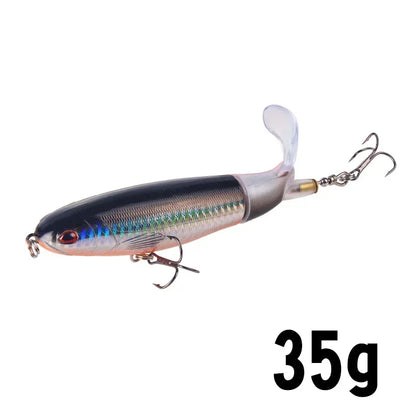 HookUpCo. Topwater Fishing Lure with Rotating Tail