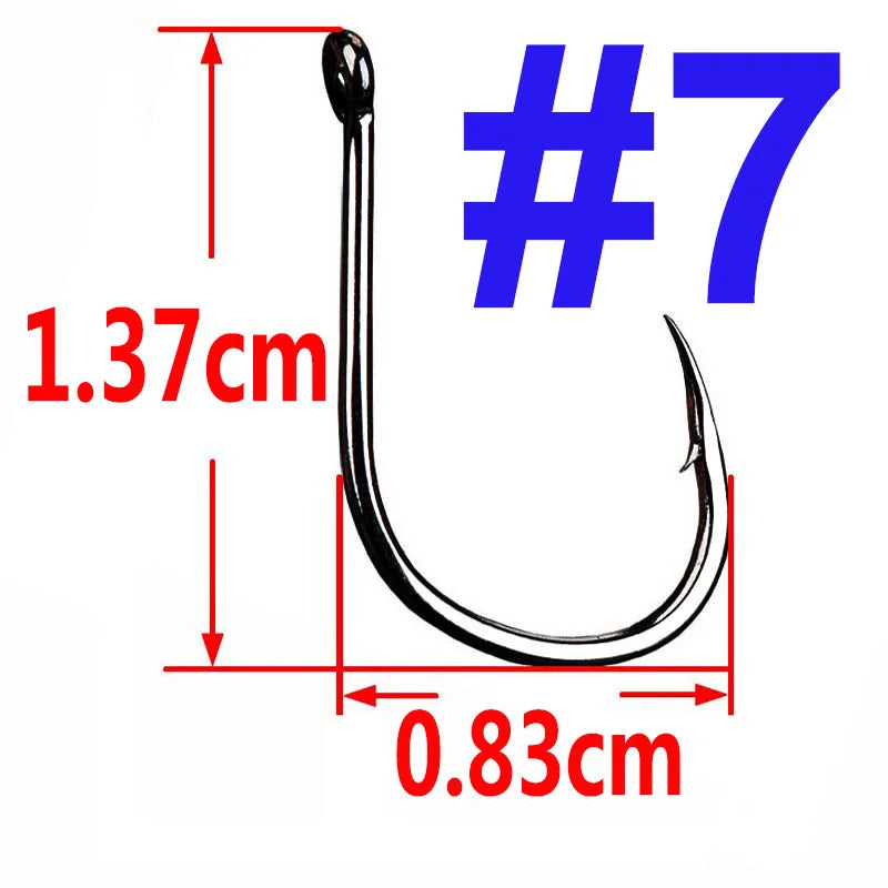 HookUpCo. 100 Pcs Offset Circle Fishing Hooks - HookUpCo.