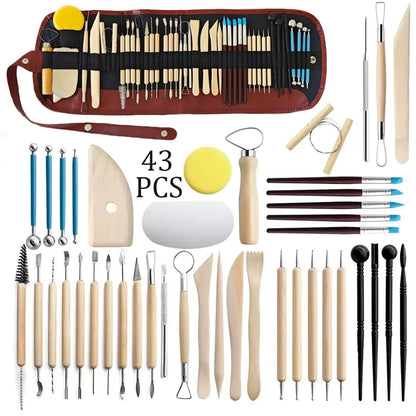 Pottery Clay Sculpting Tools Kits for Creative Artisans - Kits from 5 to 62 PCS.