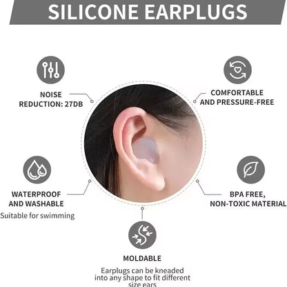 HookUpCo Soft Silicone Earplugs