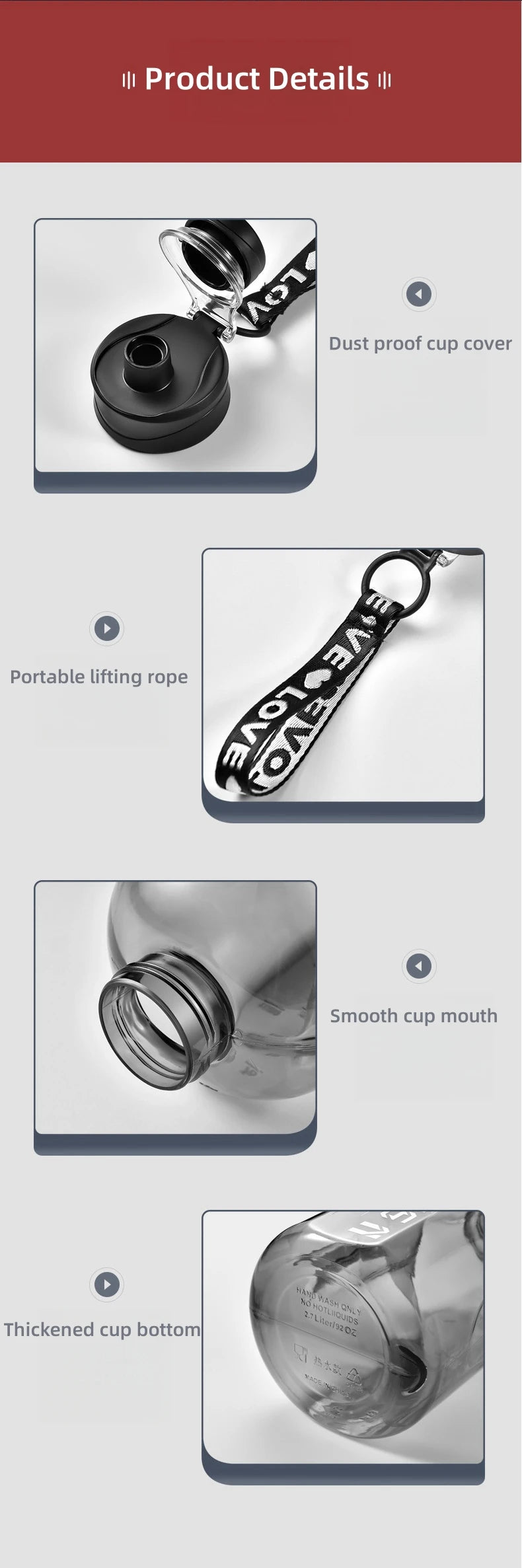 HookUpCo. 1.7L Portable Sports Water Bottle - HookUpCo.