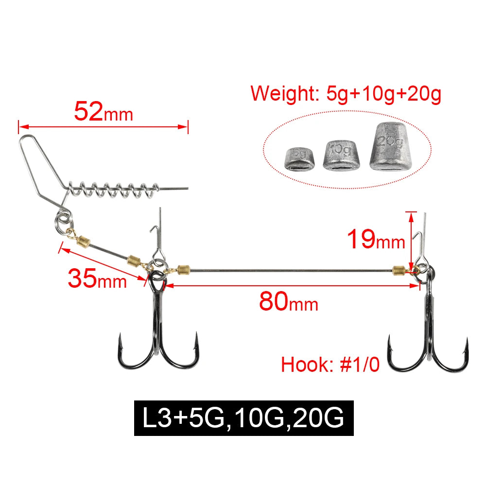 HookUpCo. Multi-Depth Pike Stinger Rig Kit - HookUpCo.