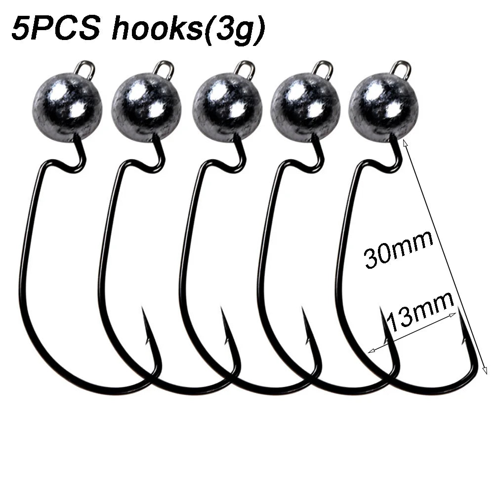 HookUpCo. Versatile Jig Head Hooks for Bass Fishing - HookUpCo.