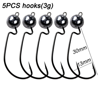 HookUpCo. Versatile Jig Head Hooks for Bass Fishing - HookUpCo.