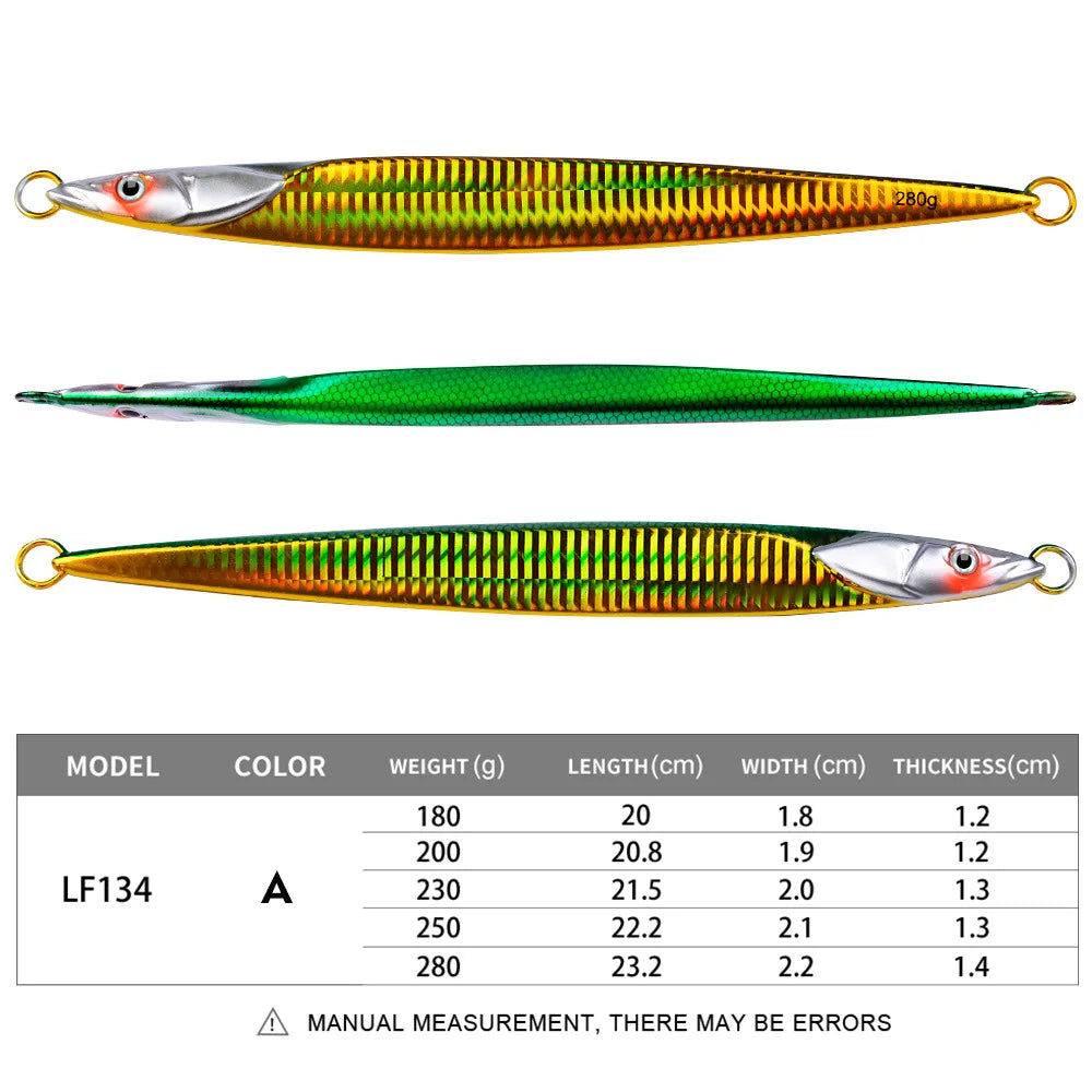 Big Game Knife Jigs Metal Lures for Fast Sinking - Saltwater Fishing Tackle