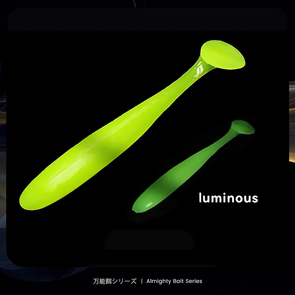 Soft Silicone Shad Worm Fishing Lure for Bass