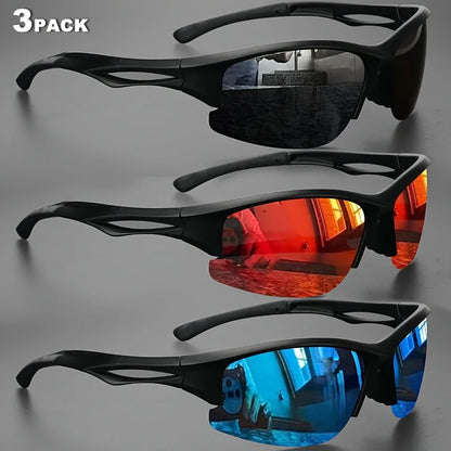 HookUpCo. Polarized Half-Rim Sports Sunglasses for Outdoors