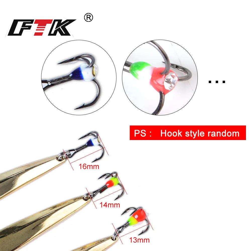 HookUpCo. Winter Ice Fishing Metal Jig Lures