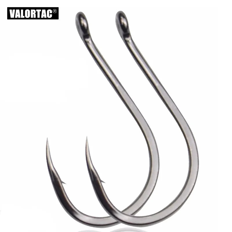 HookUpCo. High Carbon Barbed Circle Fishing Hooks