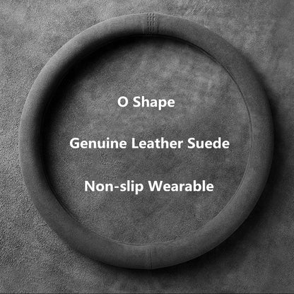 HookUpCo. Breathable Cowhide Suede Steering Cover - HookUpCo.