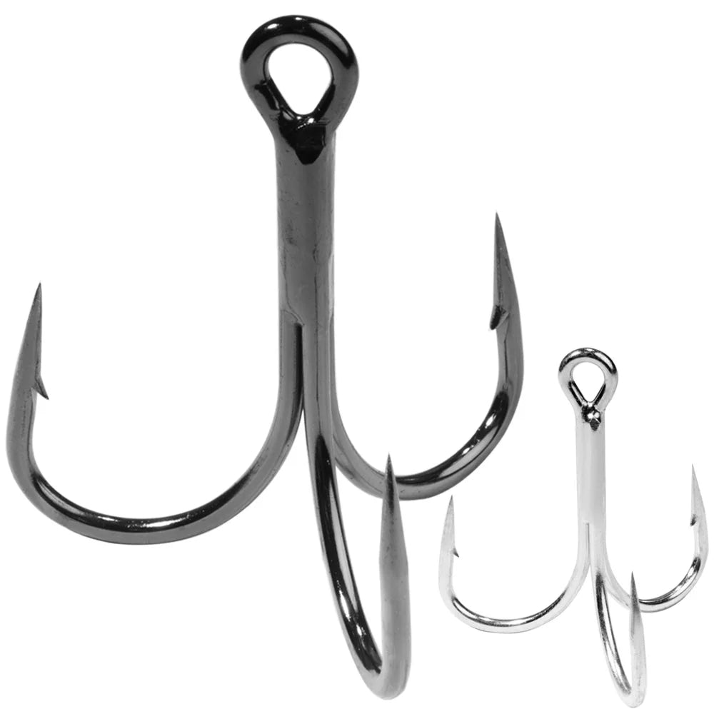 HookUpCo. Strong Carbon Steel Treble Hooks 1#-10/0# - HookUpCo.