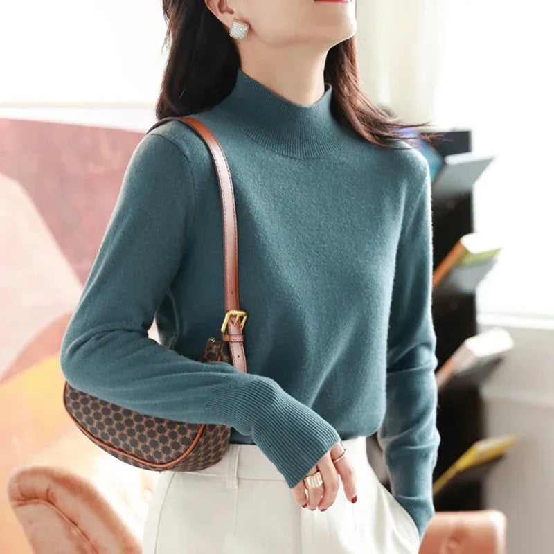 Chic HookUpCo. Turtleneck Sweater, Soft Warm Pullover Top