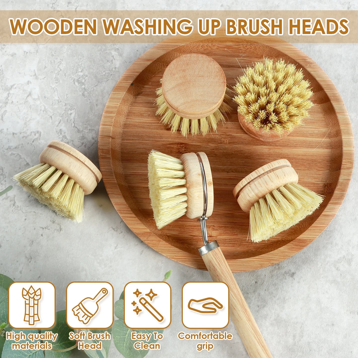 Eco-Friendly Bamboo Dish Brushes