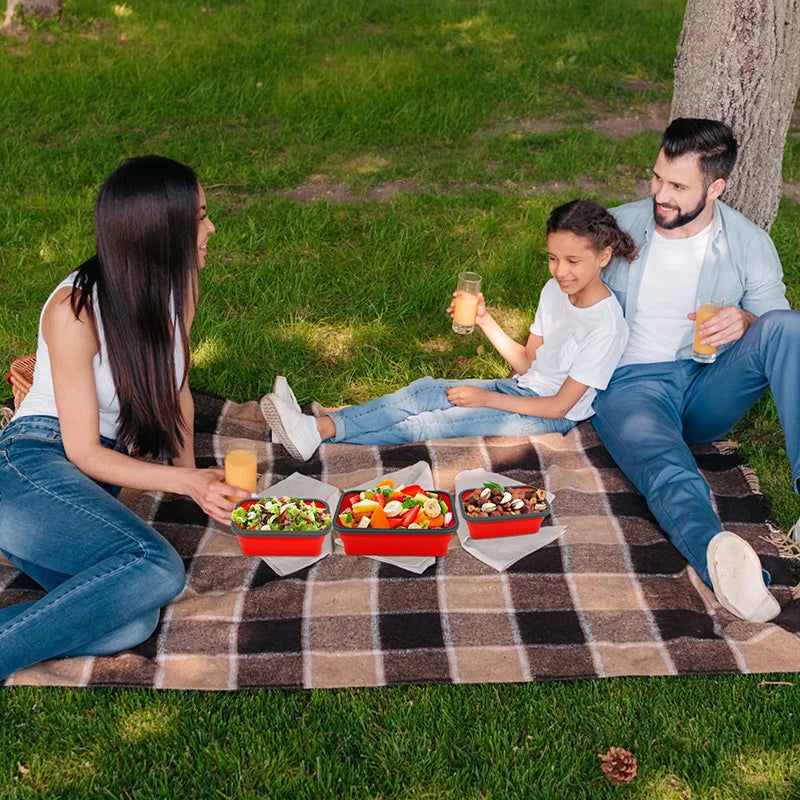 HookUpCo. Collapsible Silicone Food Storage Bowls
