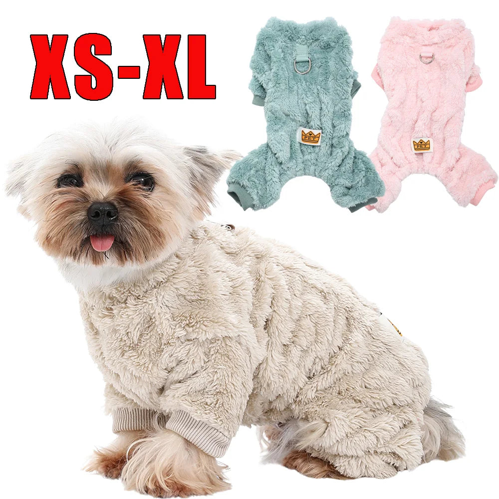 HookUpCo. Cozy Fleece Jumpsuit for Dogs