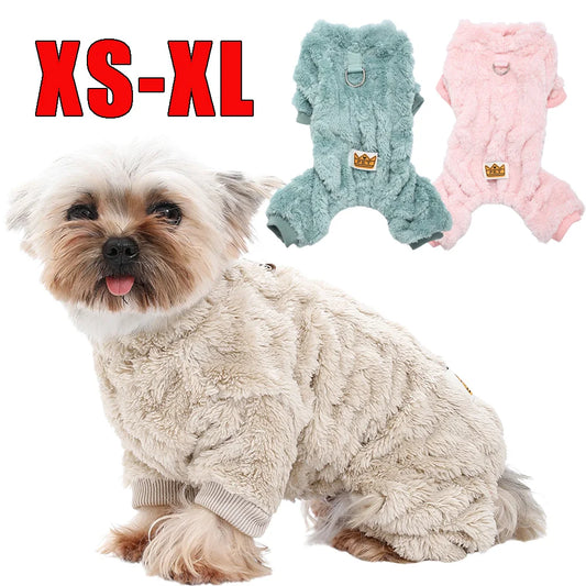 HookUpCo. Cozy Fleece Jumpsuit for Dogs