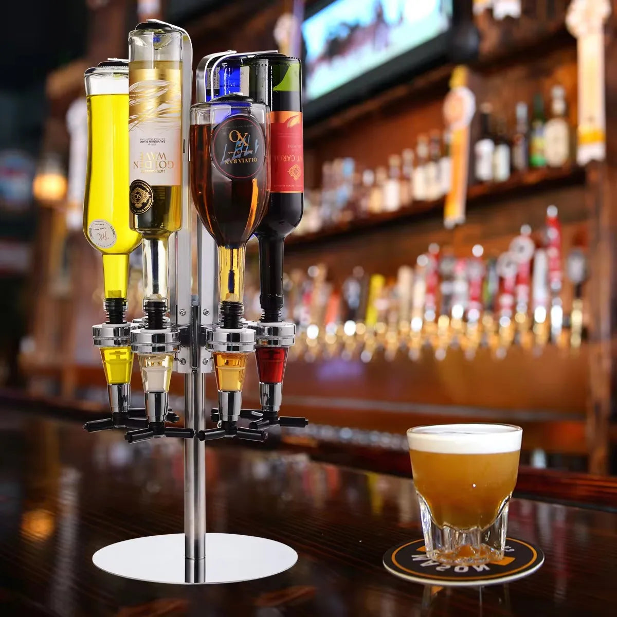 Wall Mounted Liquor Dispenser for Home Bars