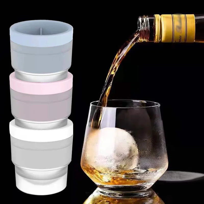 Stackable Silicone Ice Mold for Perfect Cocktail Spheres