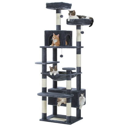 HookUpCo. Large Cat Tree with Hammock and Scratching Posts