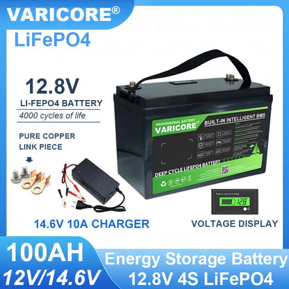 HookUpCo. 12V LiFePO4 Battery with 340Ah Capacity