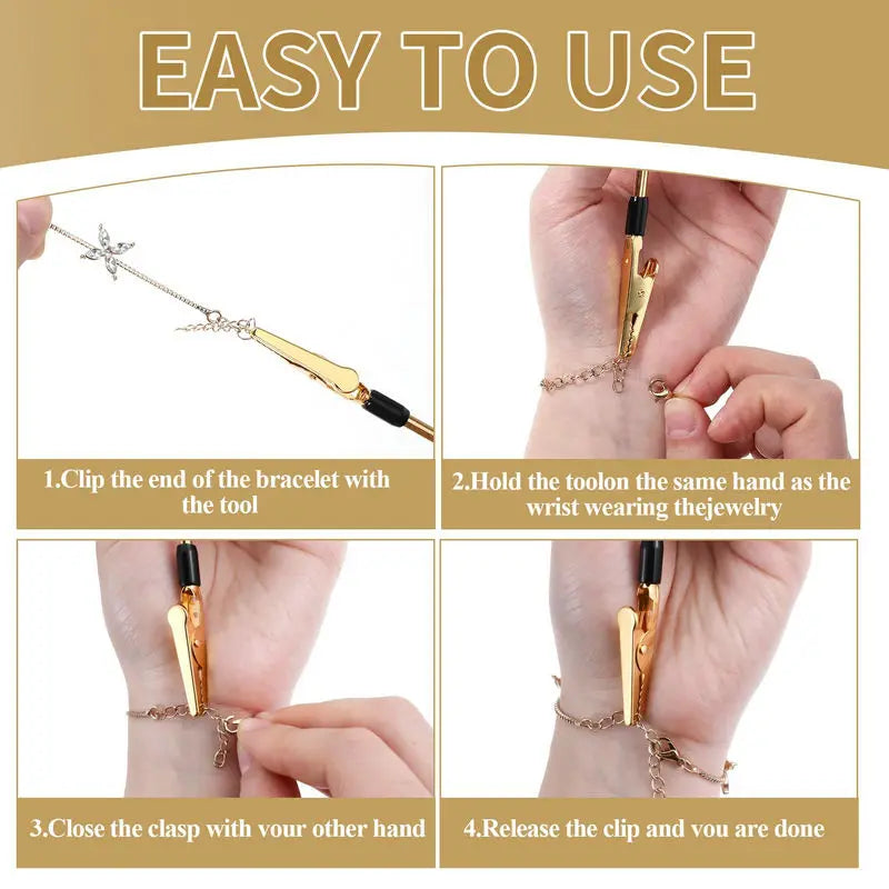Metal Bracelet Hook Tool for Easy Jewelry Wearing Assistance