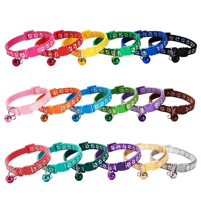HookUpCo. Colorful Pet Collar with Safety Bell