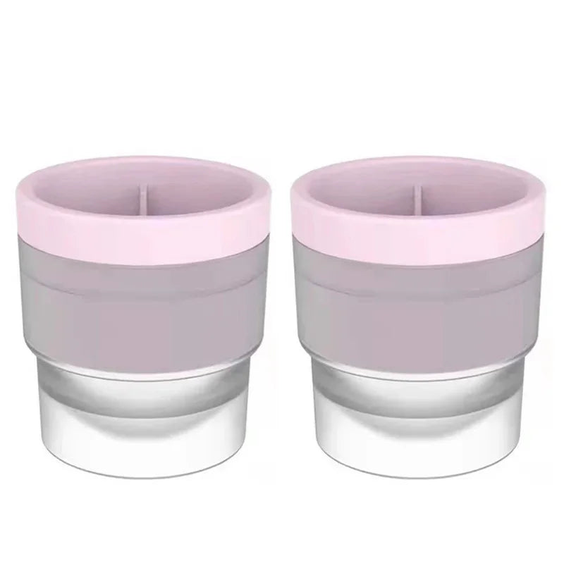 Stackable Silicone Ice Sphere Molds for Drinks