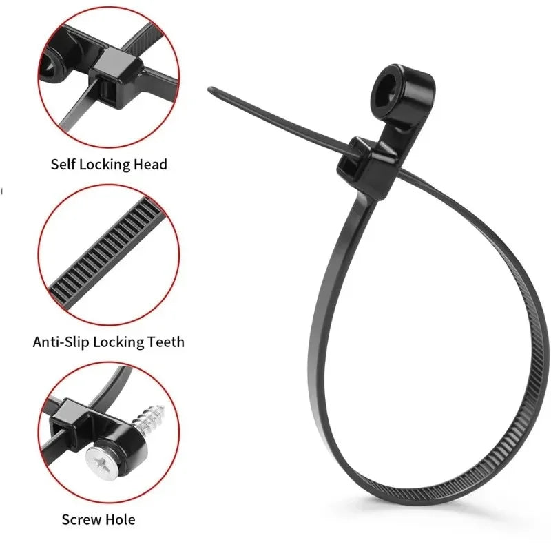 Reusable Nylon Cable Ties 500PCS