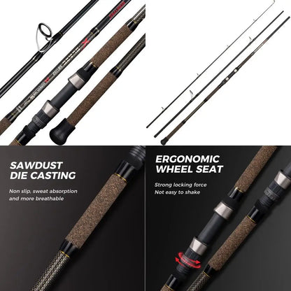HookUpCo. Pure Carbon Surf Spinning Rod 9'-12' - HookUpCo.