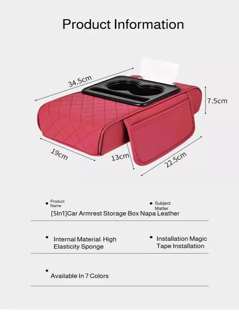 HookUpCo. Multifunctional Car Armrest Storage Box - HookUpCo.