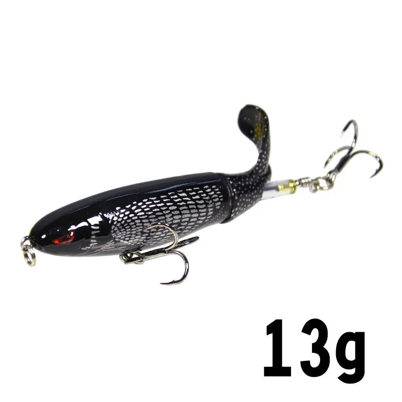 HookUpCo. Topwater Fishing Lure with Rotating Tail