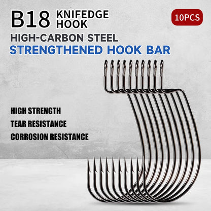 HookUpCo. High Carbon Steel Bass Fishing Hooks - HookUpCo.
