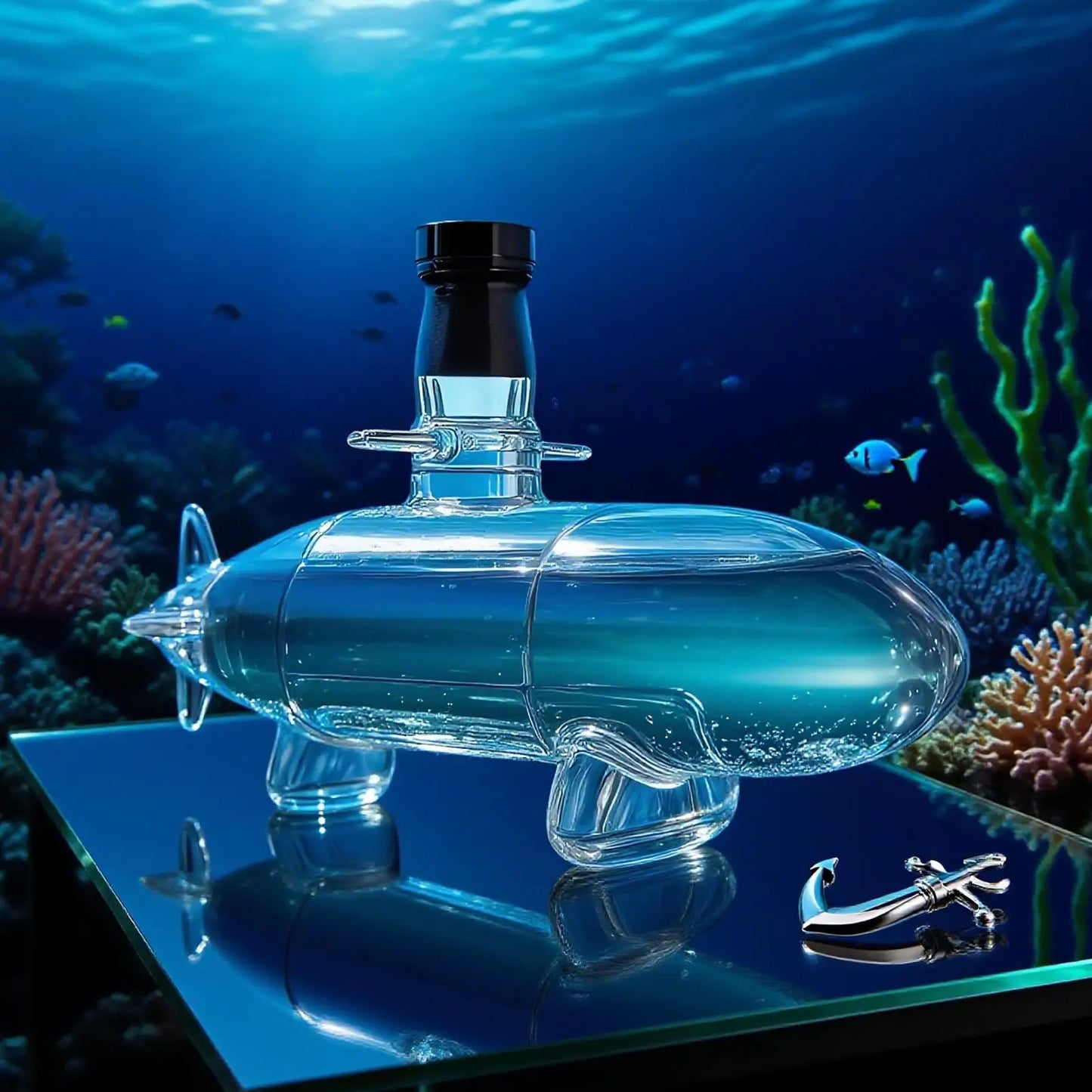 Submarine-Shaped Whiskey Decanter for Entertaining