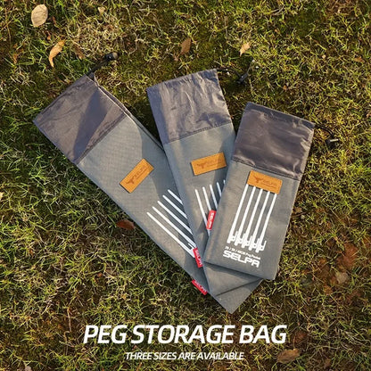 HookUpCo. Multi-Function Tent Pegs Storage Pouch - HookUpCo.
