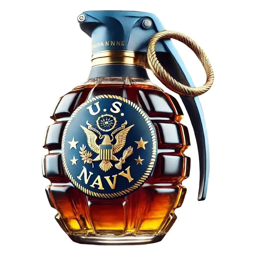 Engraved Military Hand Whiskey Bottle Gift