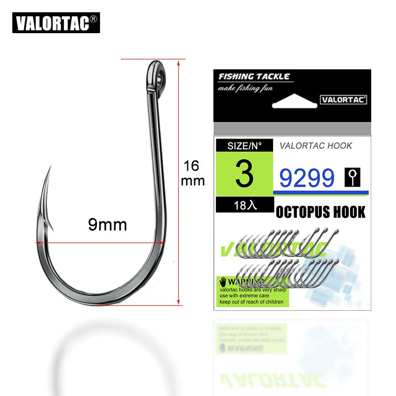 HookUpCo. High Carbon Barbed Circle Fishing Hooks